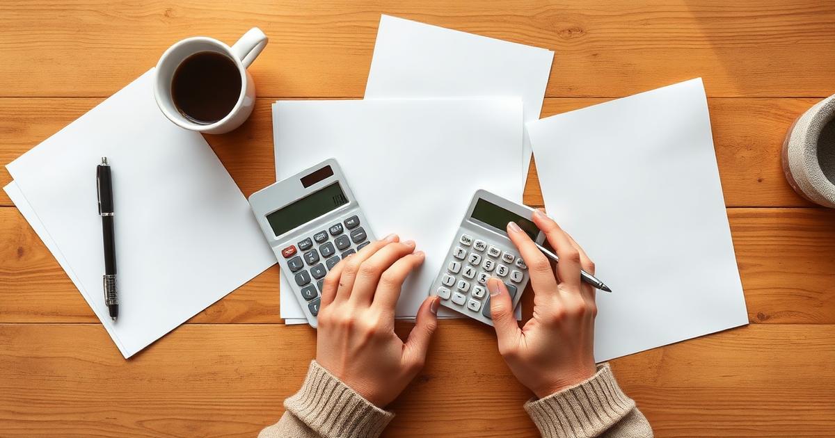 Homeowner calculating solar savings with utility bill and calculator